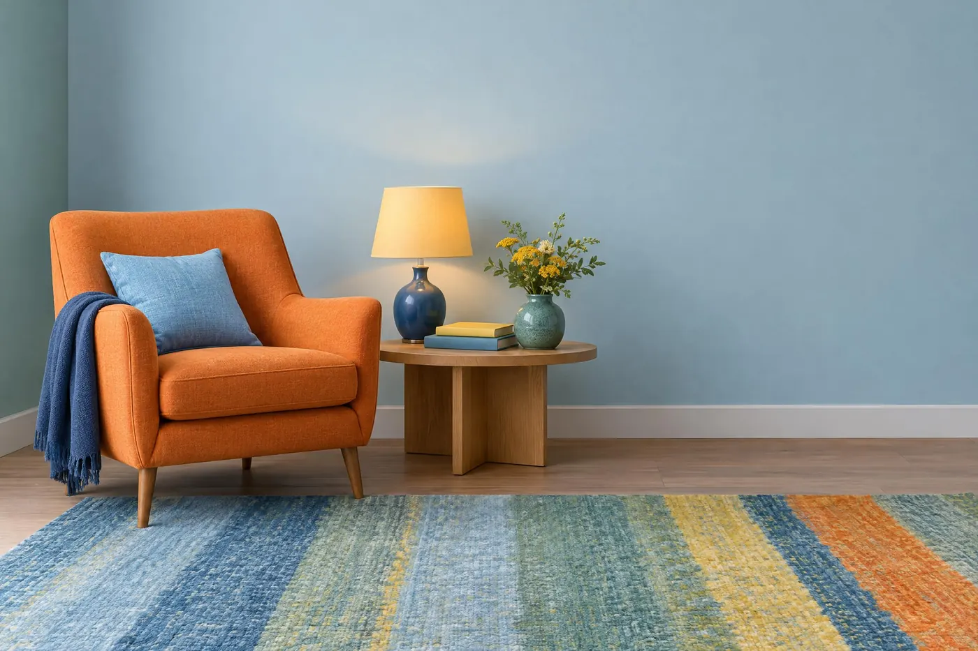 Colour Blind Safe: Six hues from the Okabe and Ito set, which stay apart for the common kinds of colour blindness.