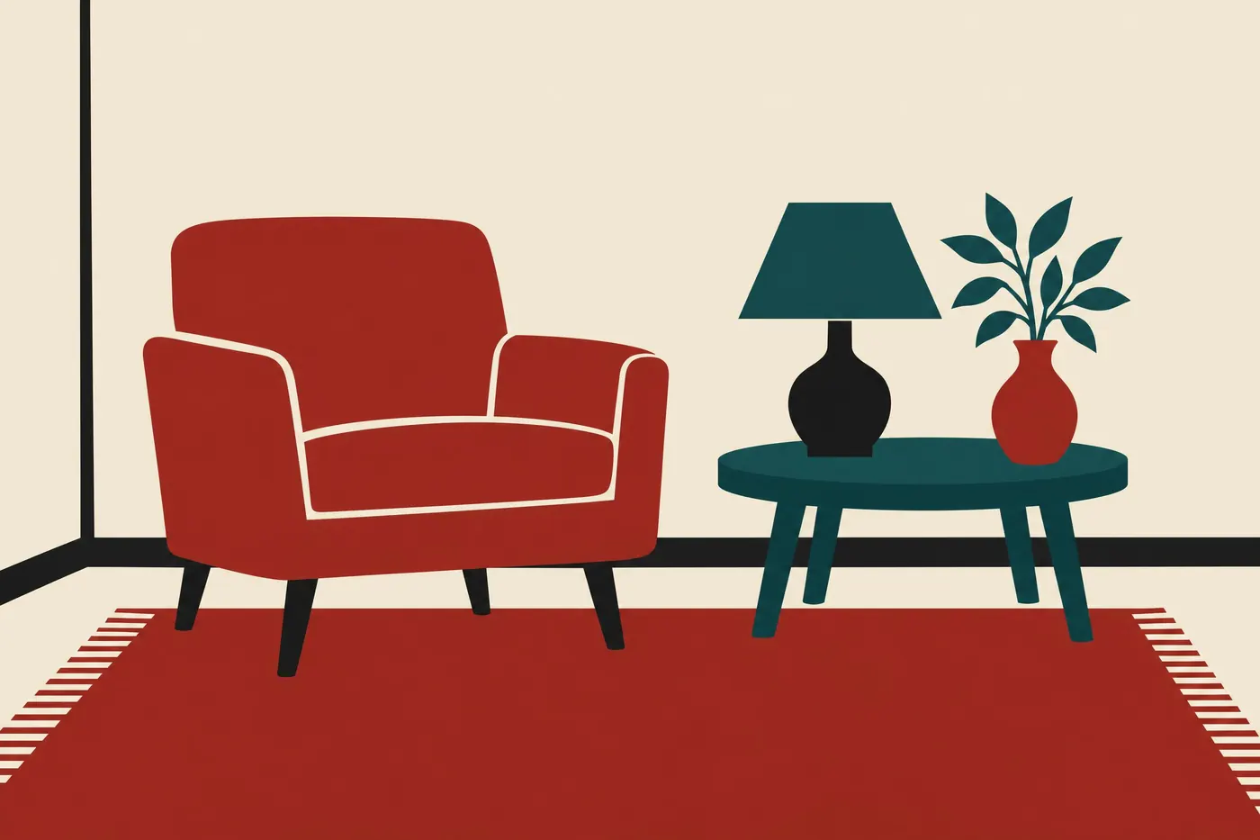 Limited Palette: A small fixed set of colours, chosen freely and then strictly obeyed.