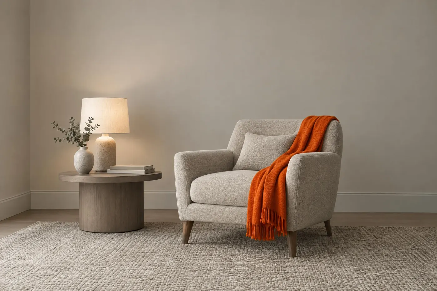 Neutral and One Accent: A neutral picture with one saturated colour, placed where you want the eye.