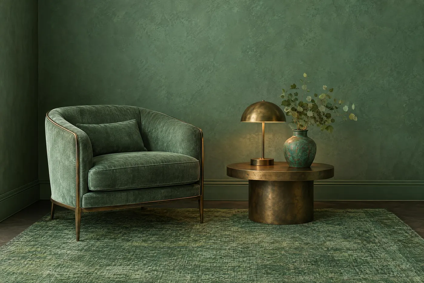 Verdigris: Four patina greens over the bare bronze and brass they came from.