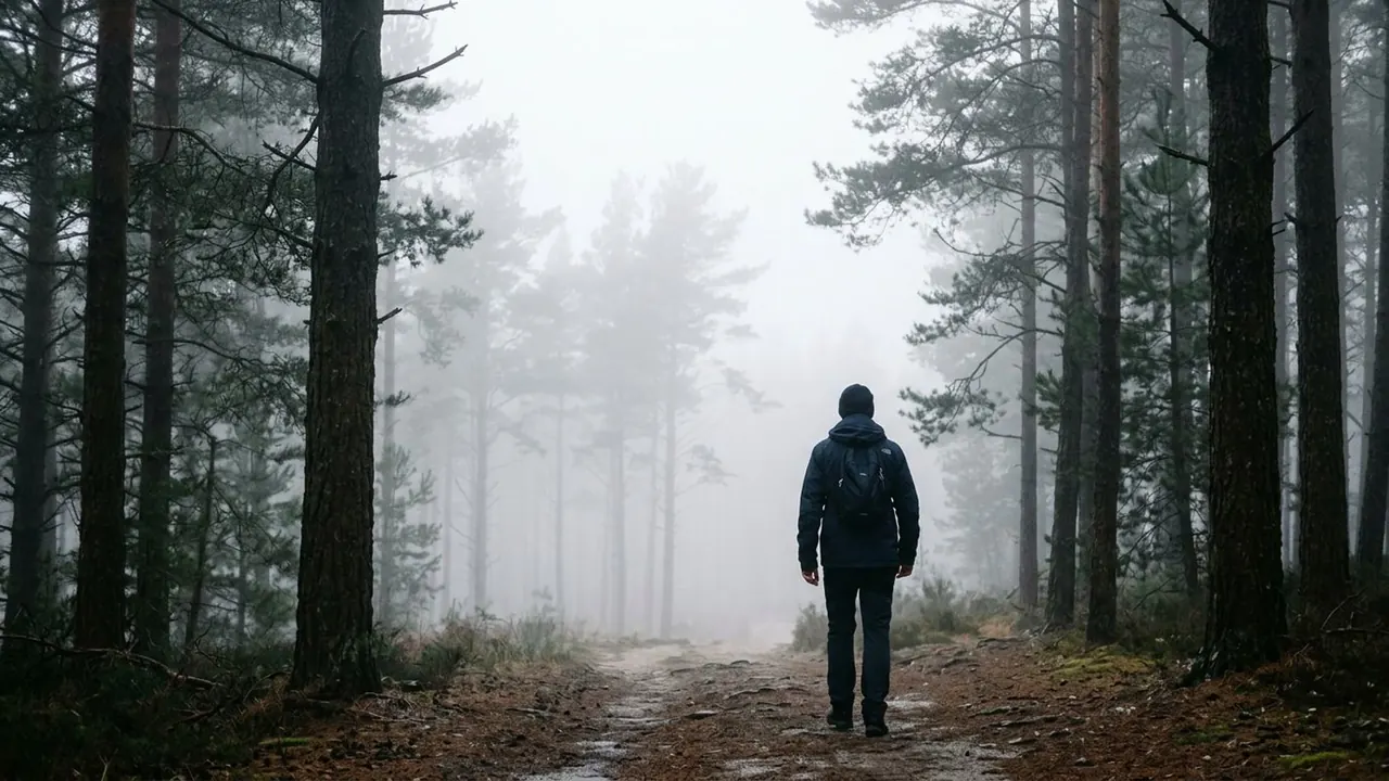 Fog: Thick fog cuts the distance and flattens everything behind the subject.