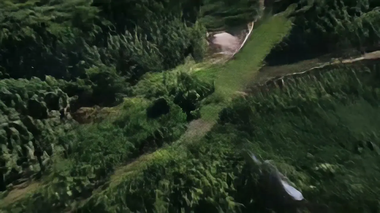 Earth Zoom: One unbroken push runs from orbit down to a detail on the ground.