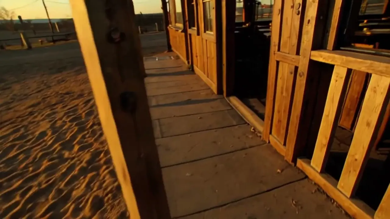 Set Transition: The camera moves and the set changes around it without a cut.