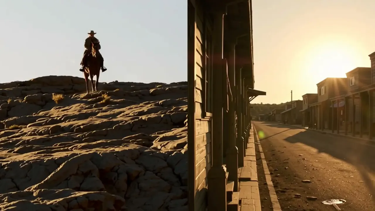 Split Screen: The frame divides, and two images play at once.