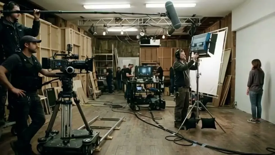 BTS: The shot shows the making of the thing rather than the thing.