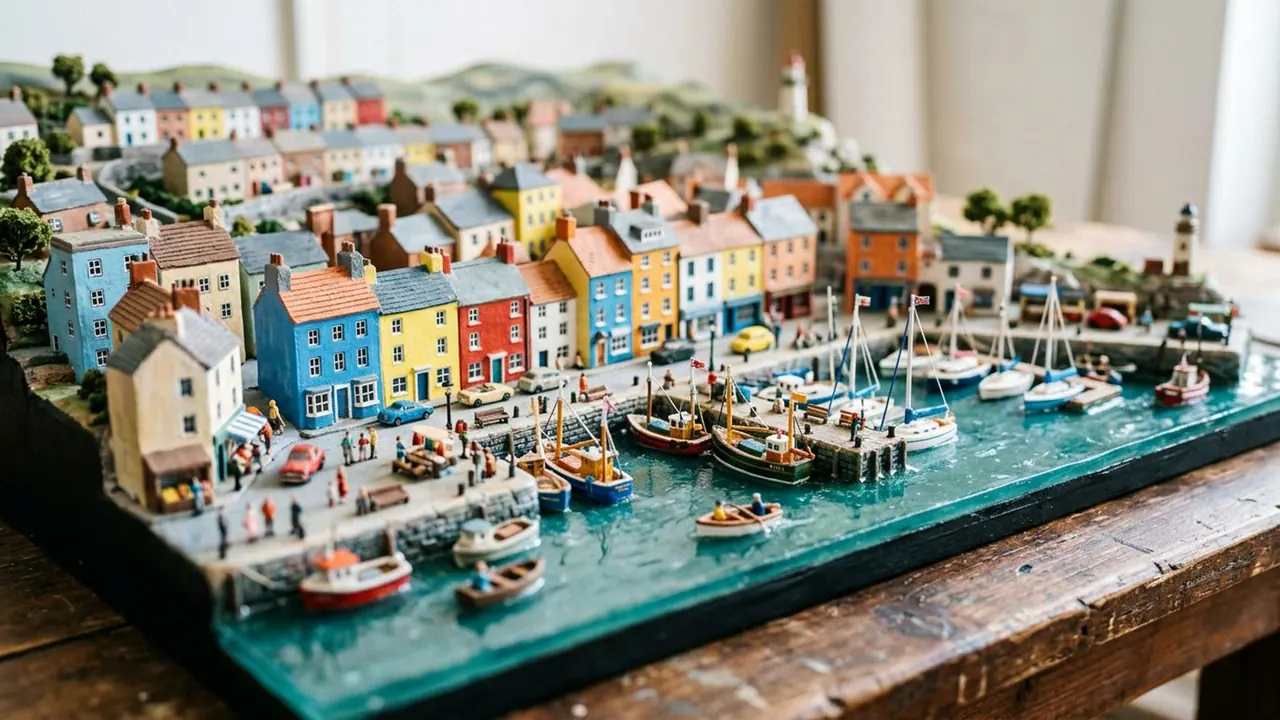 Diorama: The scene reads as a handmade miniature.