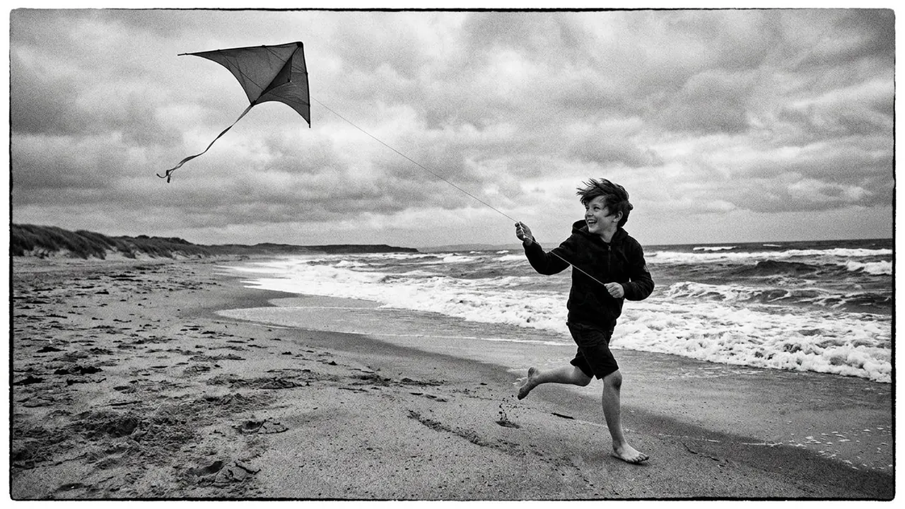 Film Grain: The image carries the moving texture of film stock.