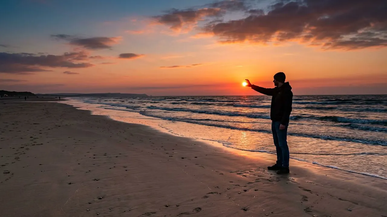 Forced Perspective: Distance is used to make one thing look far larger or smaller than it is.