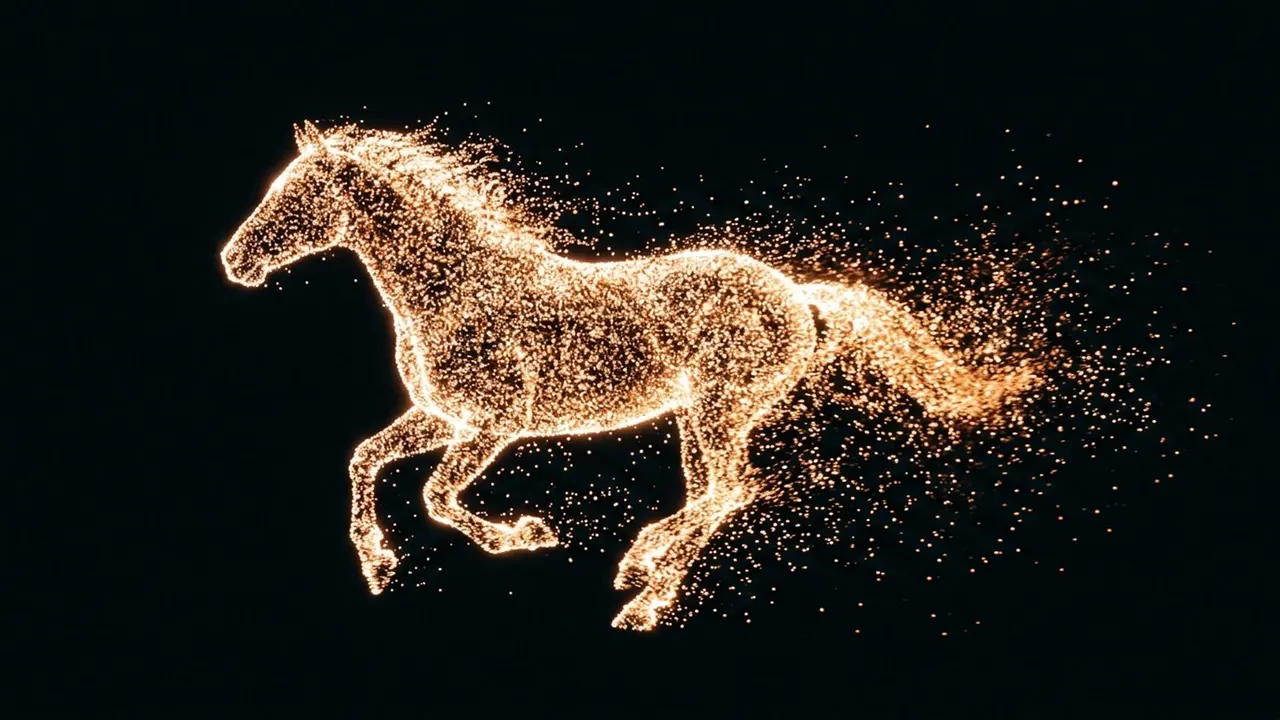 Generative: The subject forms out of particles or procedural structure.