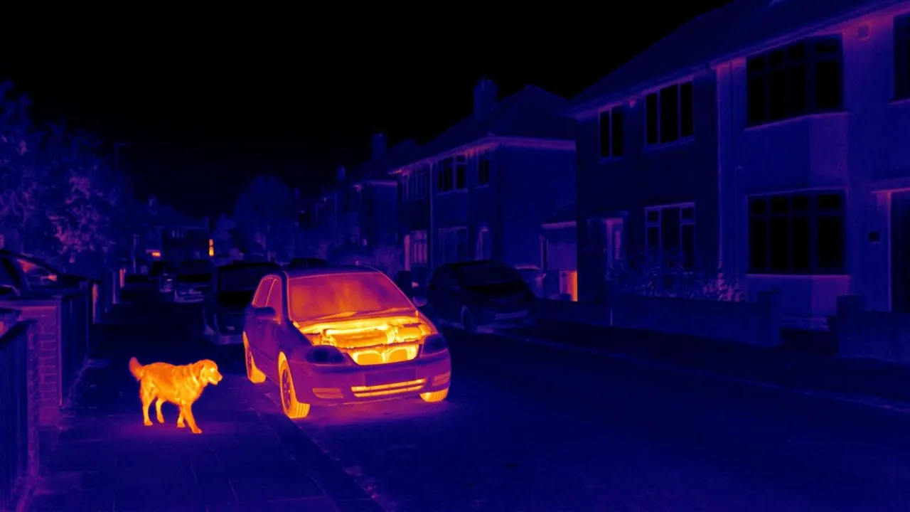 Thermal: A heat camera maps temperature to colour.