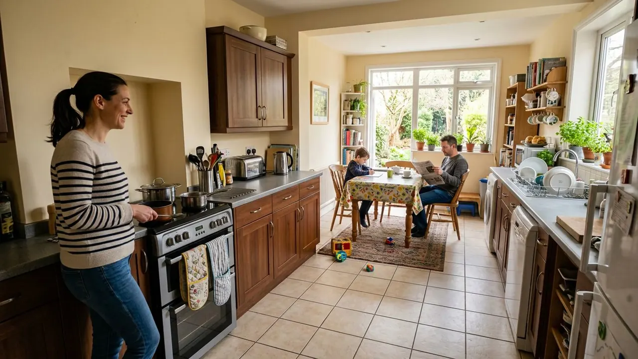 24mm Wide: A wide lens that takes in the room and stretches what sits near the edges.