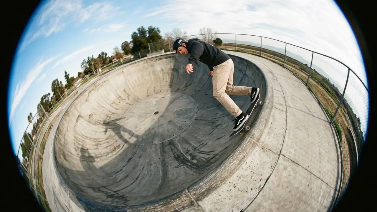 Fisheye: An extreme wide lens bends every straight line into a curve.