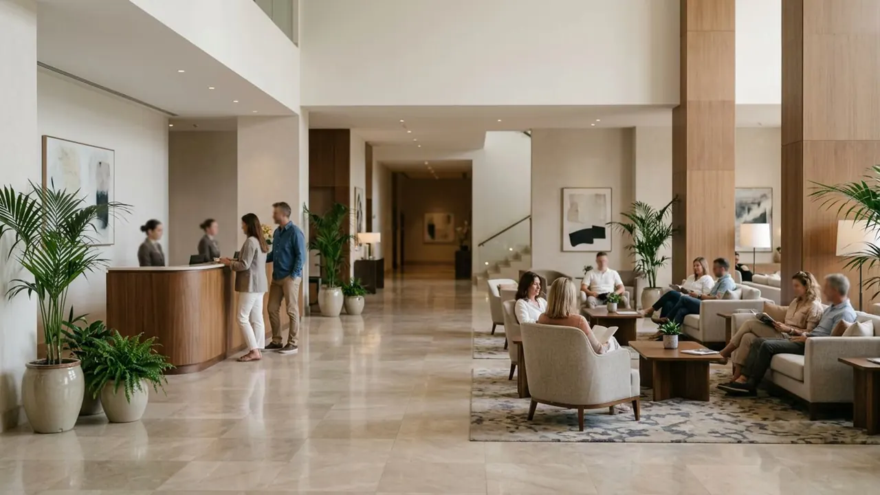 Naturalistic Ambient: A soft general light fills the space with no obvious source.