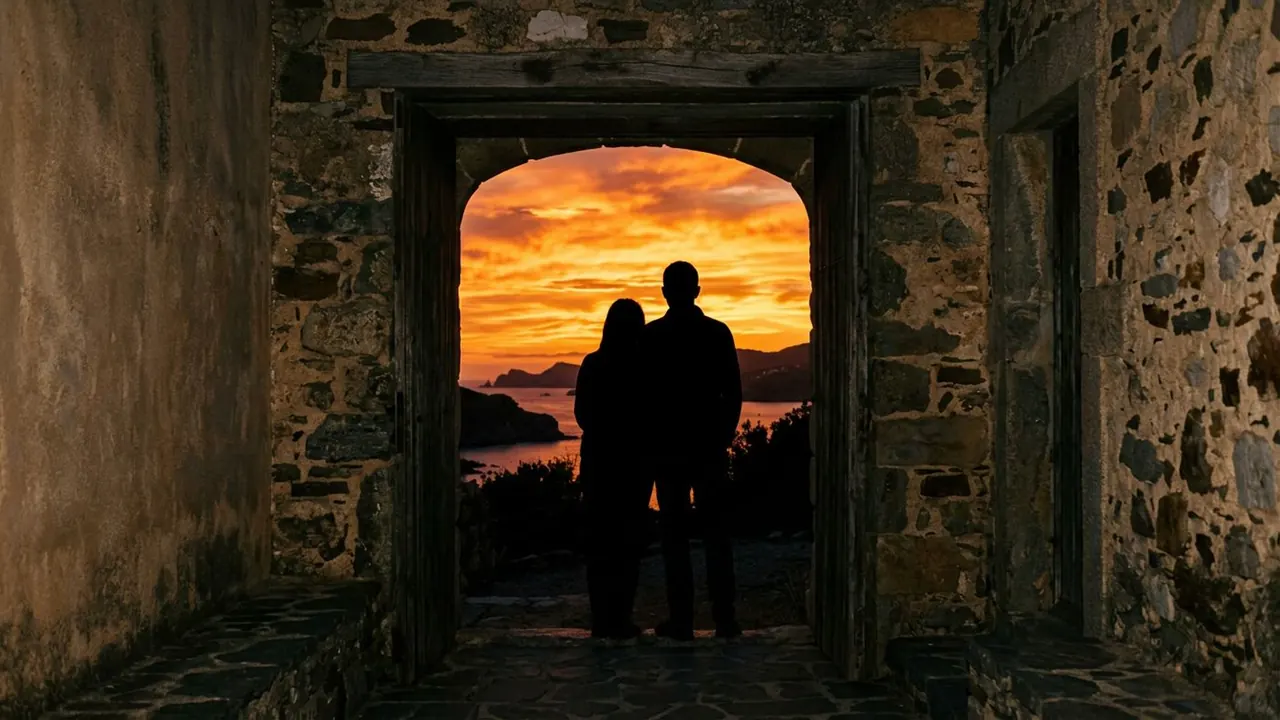 Silhouette: The subject reads as a black shape against a bright background.