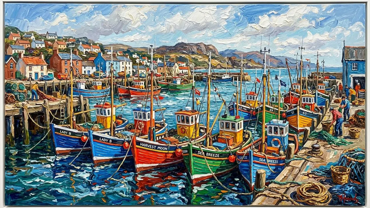 Akrill: Thick bright brush strokes rebuild the scene in high-chroma paint.