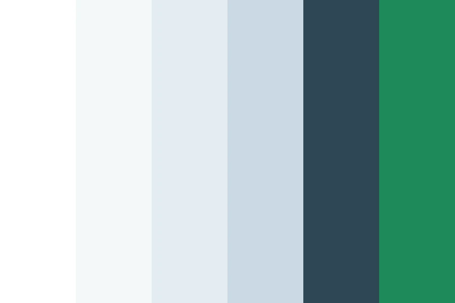 Clinical White: Cool whites and pale blue greys, with one green for the instrument.