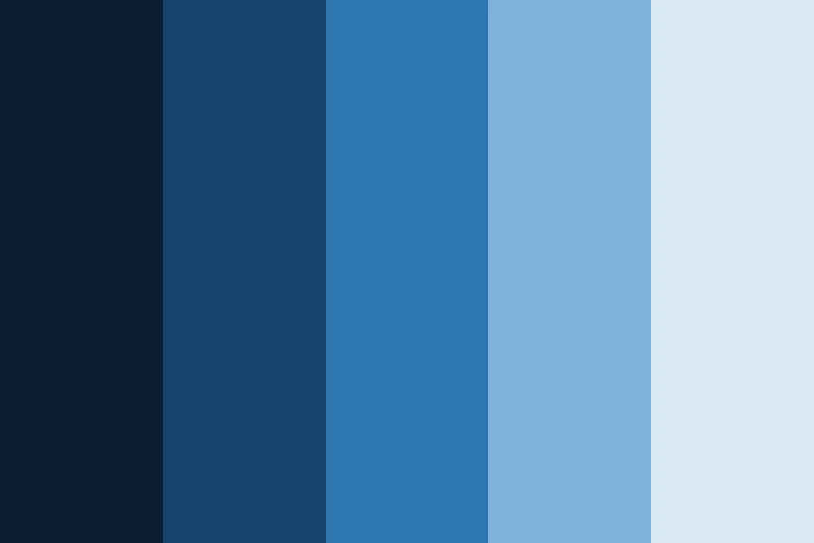 Monochromatic: One hue, five values. Everything separates by light and dark alone.
