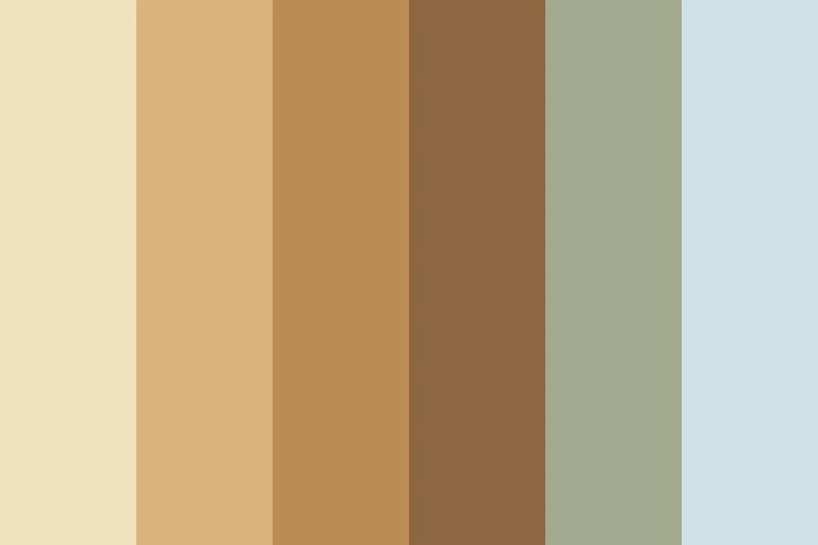 Desert Sand: Pale sand and warm clay, held down by grey green scrub and a bleached sky.