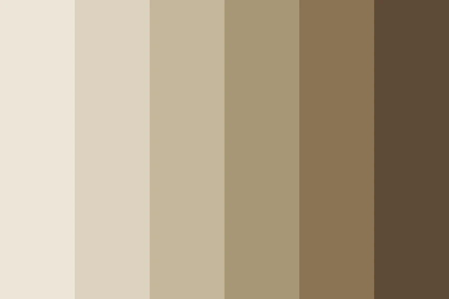 Raw Linen: Six undyed fibre tones, from bleached flax to a dark unwashed brown.