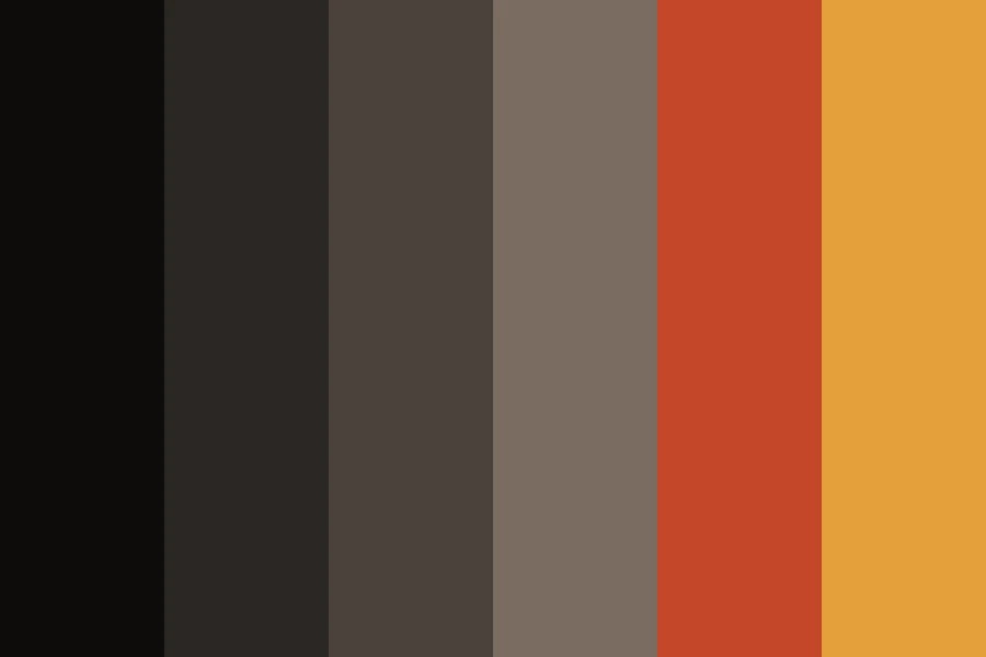 Volcanic Basalt: Four steps of black rock and ash, lit by one ember red and one sulphur gold.