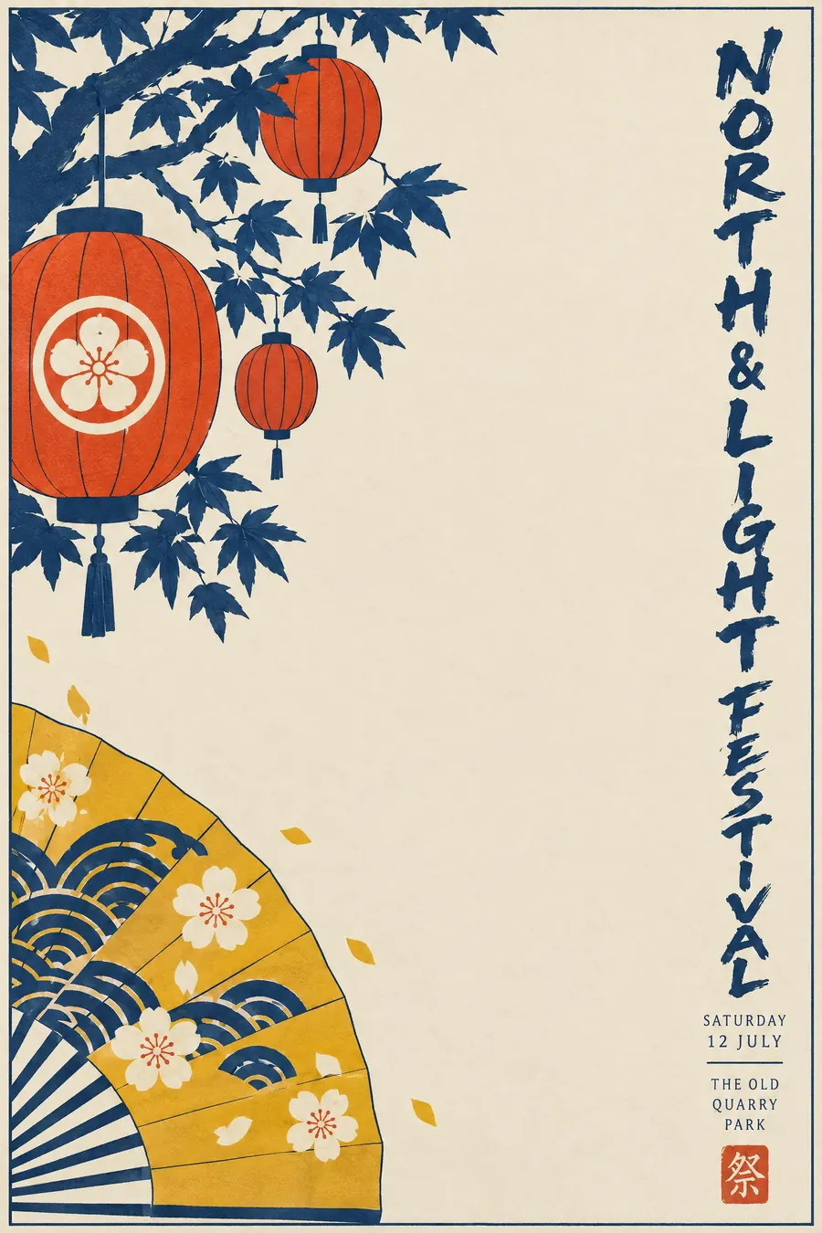 Japonisme: Western subject arranged the Japanese way: flat colour, a high viewpoint and asymmetric empty space.