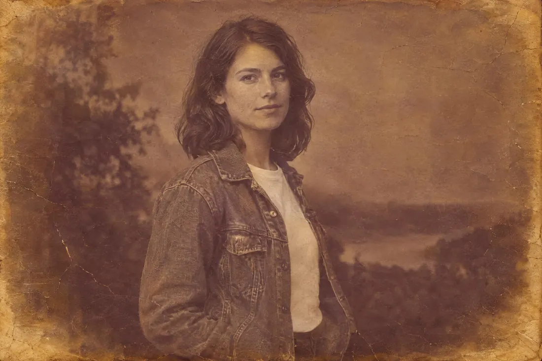 Albumen print: A glossy egg white print on card, warm purple brown, and yellowed at the edges.