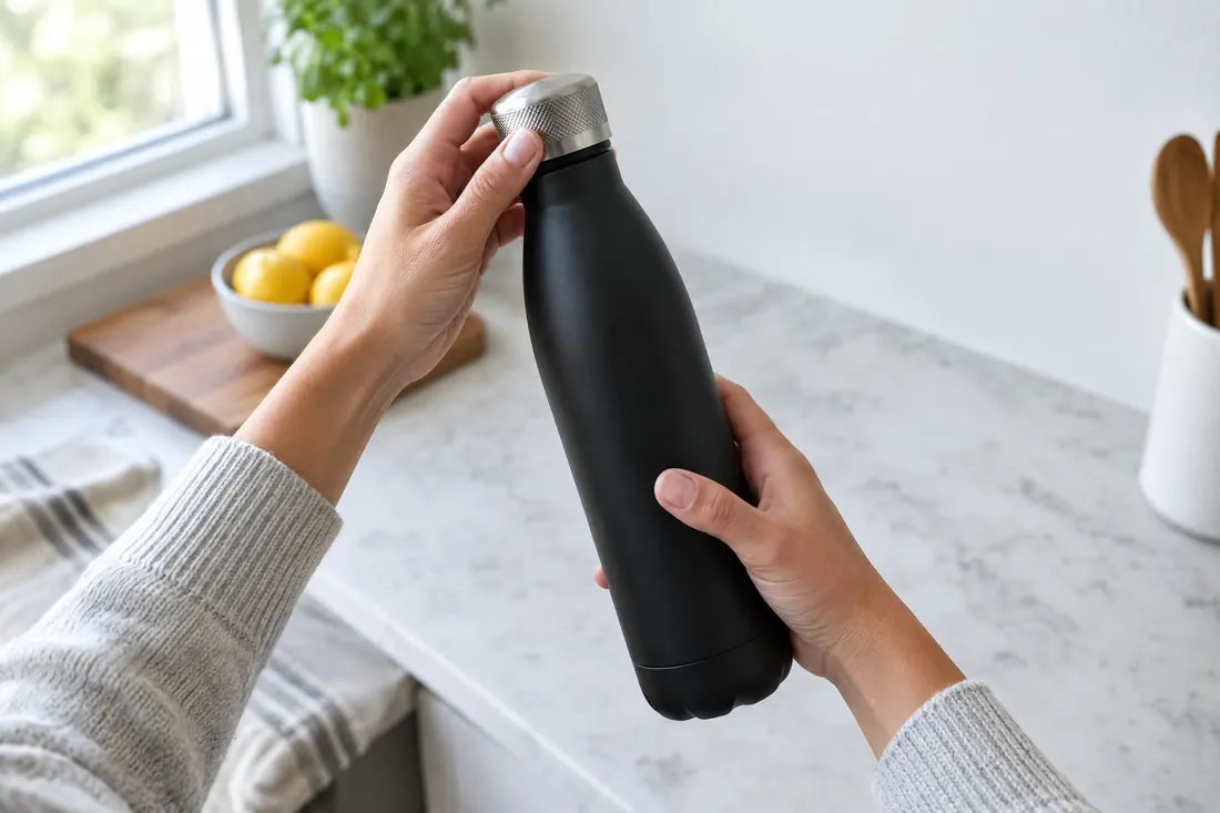 In use: A person holds, wears, pours or operates the product, and the product stays the subject.