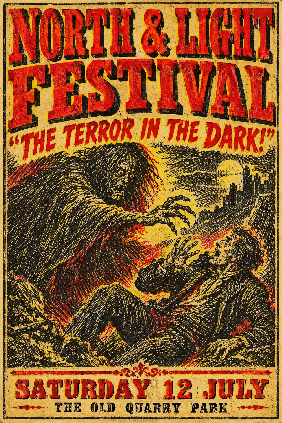 Penny Dreadful: A lurid wood-engraved scene at the worst possible moment, under a screaming title.