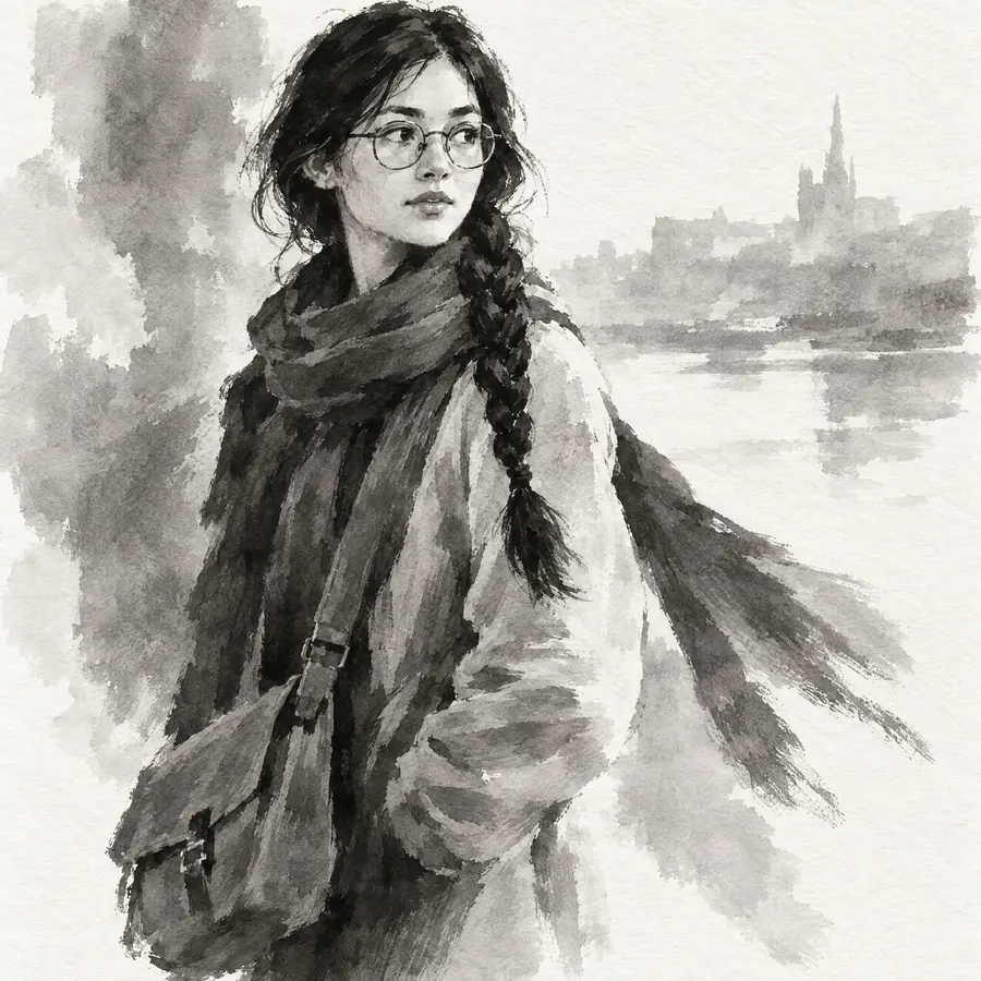 Ink Wash: One ink diluted to many strengths, so the whole picture is built from value alone.