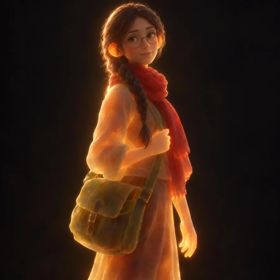 Subsurface Character: A figure made of something light passes through, so the edges glow from inside.